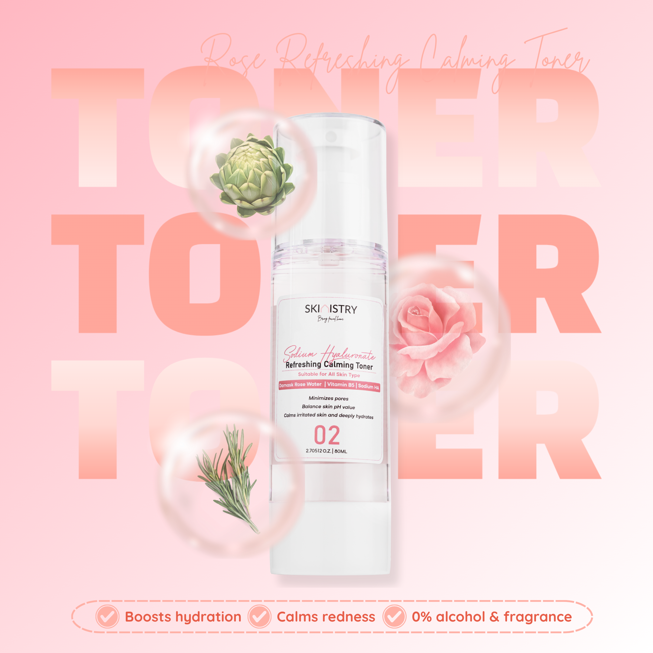 Skinistry Sodium Hyaluronate Refreshing Calming Toner